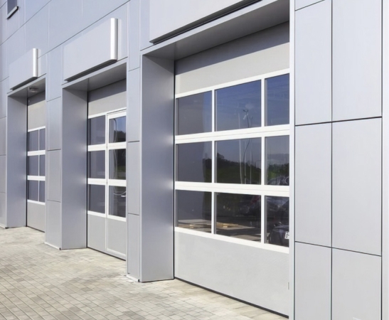 Панорамные ворота Алютех Alutrend в Александровском